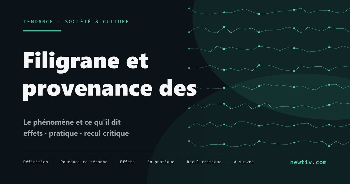 Filigrane et provenance des contenus IA
