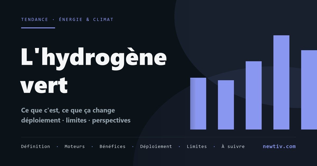 L'hydrogène vert