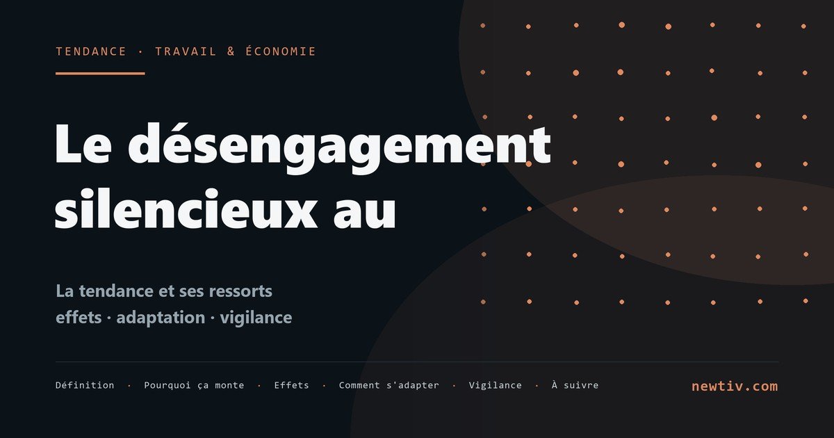 Le désengagement silencieux au travail