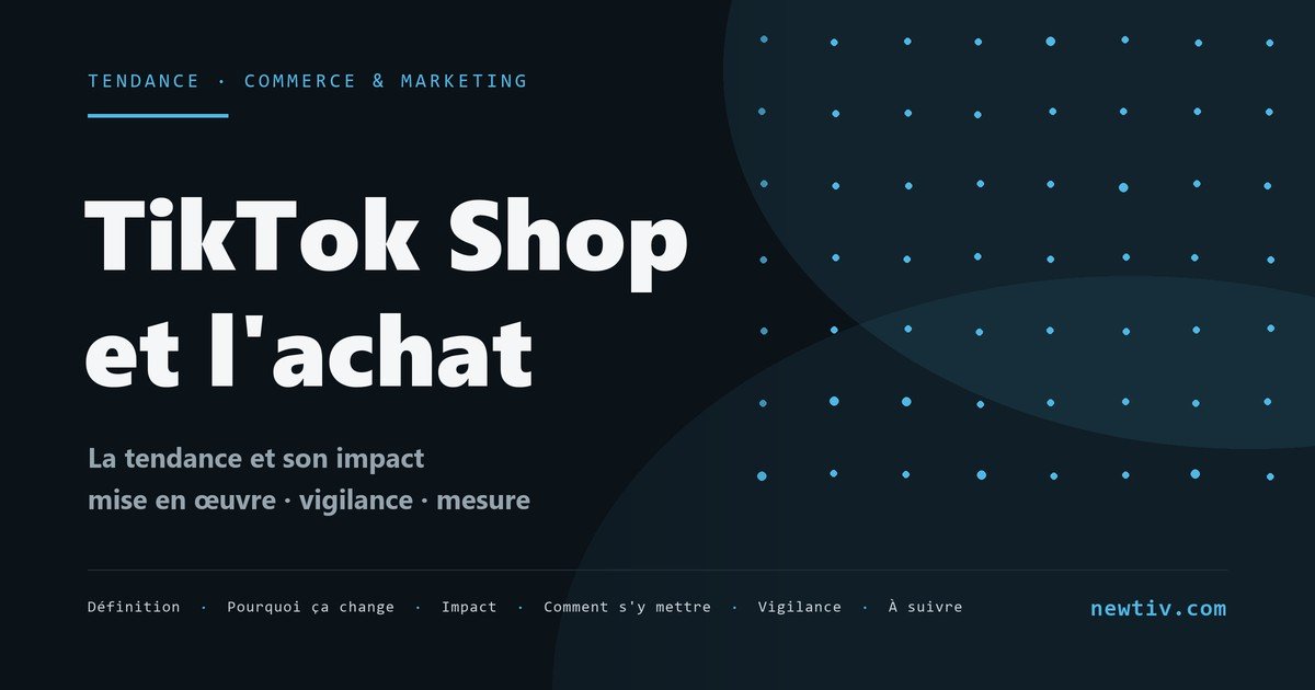 TikTok Shop et l'achat dans l'app
