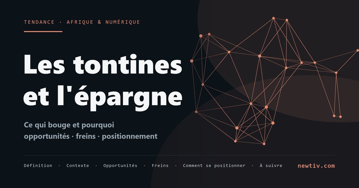 Les tontines et l'épargne collective numériques