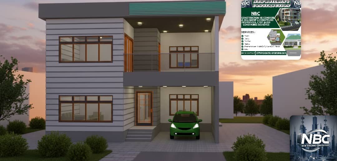 Villa R+1 moderne avec garage