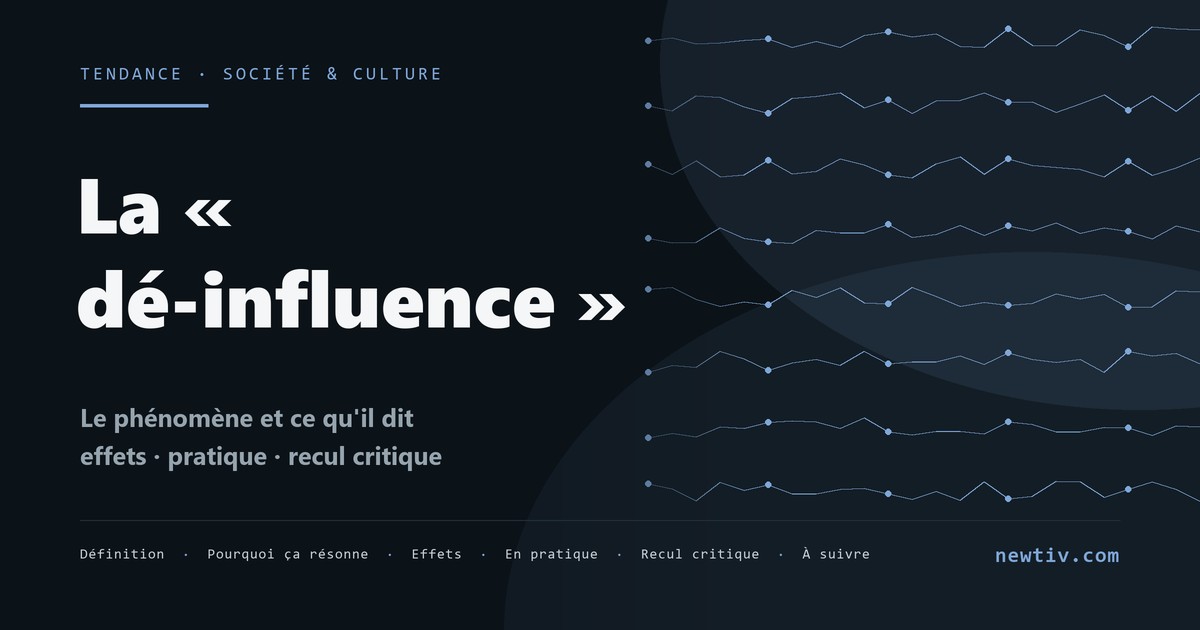 La « dé-influence » et la consommation raisonnée