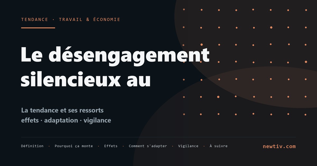 Le désengagement silencieux au travail