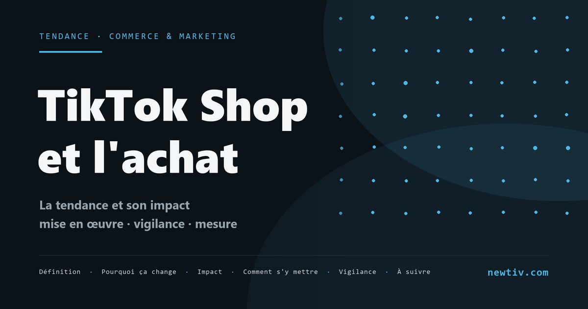 TikTok Shop et l'achat dans l'app